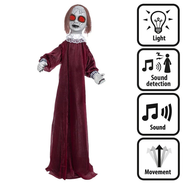 Halloween Pop Lachende Dolly 90cm van Boland koop je bij Partywinkel