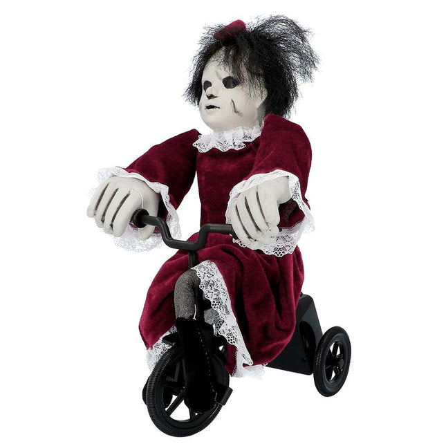 Halloween Pop Mathilde Op Fiets 35cm van Boland koop je bij Partywinkel