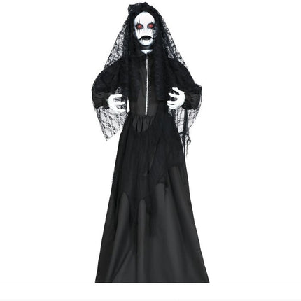 Halloween Pop Schoonmaakster Met Licht, Geluid En Beweging 1,7m van Fiestas Guirca koop je bij Partywinkel