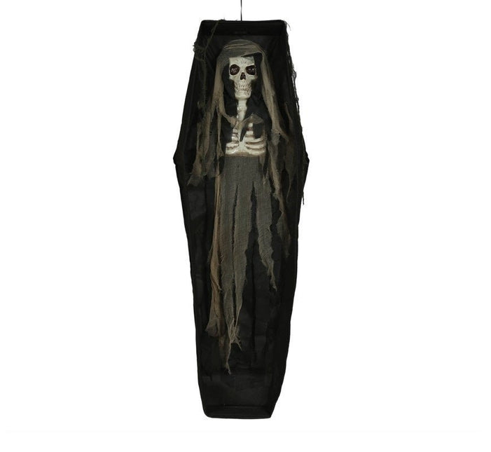 Halloween Pop Skelet In Doodskist 1,6m van Fiestas Guirca koop je bij Partywinkel