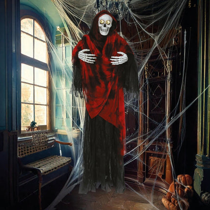 Halloween Pop Skelet Met Licht En Beweegbare Ogen 1,7m van Fiestas Guirca koop je bij Partywinkel