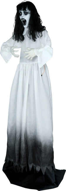 Halloween Pop Zombie Vrouw Met Licht, Geluid En Beweging 1,8m van Fiestas Guirca koop je bij Partywinkel