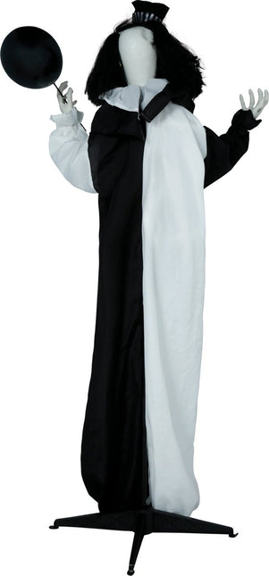 Halloween Pop Zwart Wit Clown Met Licht En Geluid 1,7m van Fiestas Guirca koop je bij Partywinkel