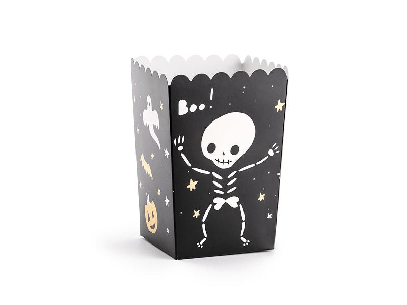 Halloween Popcorn Bakjes 12,5cm 6st van Partydeco koop je bij Partywinkel