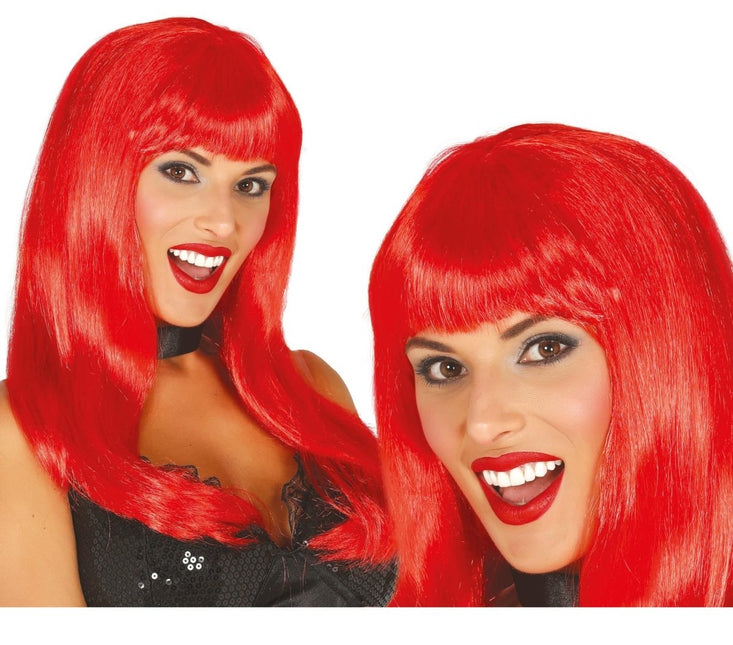 Halloween Pruik Pony Rood van Fiestas Guirca koop je bij Partywinkel