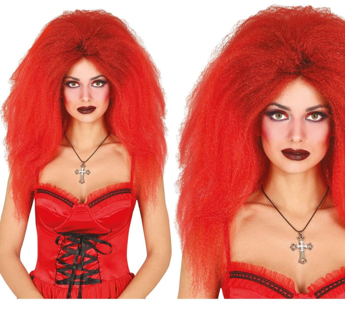 Halloween Pruik Rood Lang Haar van Fiestas Guirca koop je bij Partywinkel