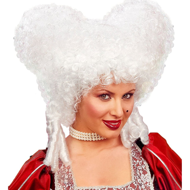 Halloween Pruik Wit Barok van Widmann koop je bij Partywinkel