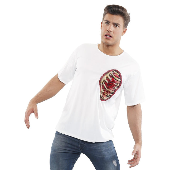 Halloween Shirt Heren Ribbenkast van Widmann koop je bij Partywinkel