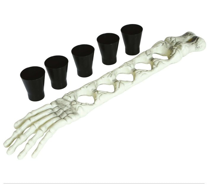 Halloween Shotglaasjes Skeletarm 50cm 5 delig van Fiestas Guirca koop je bij Partywinkel