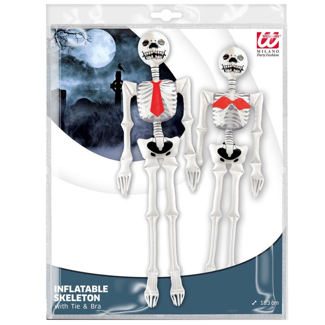 Halloween Skelet Opblaasbaar 1,83m van Widmann koop je bij Partywinkel