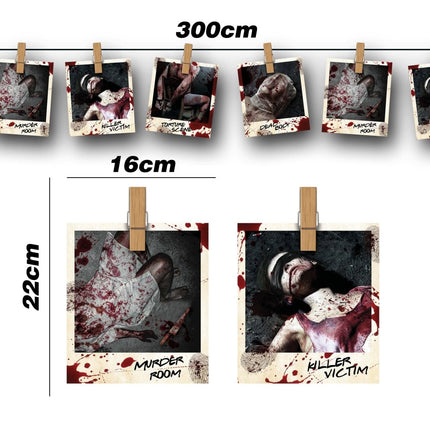 Halloween Slinger Misdaad Foto's 2,74m van Fiestas Guirca koop je bij Partywinkel