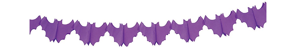 Halloween Slinger Paarse Vleermuizen 3m van Fiestas Guirca koop je bij Partywinkel