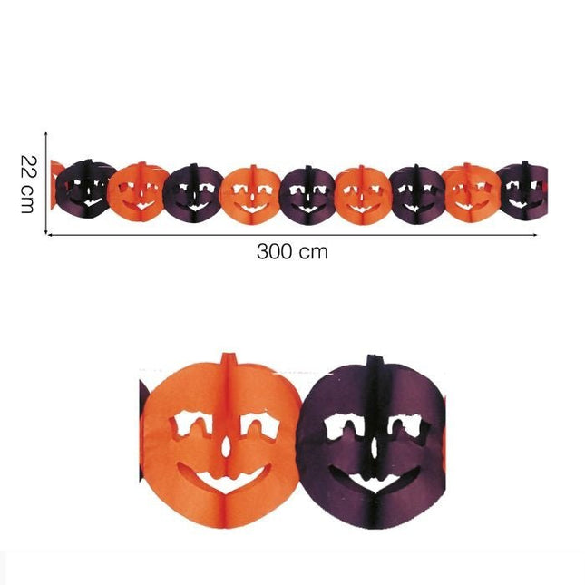 Halloween Slinger Pompoen 3m van Fiestas Guirca koop je bij Partywinkel