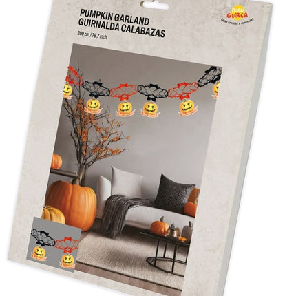 Halloween Slinger Pompoen Deluxe Onderhangers 2m van Fiestas Guirca koop je bij Partywinkel