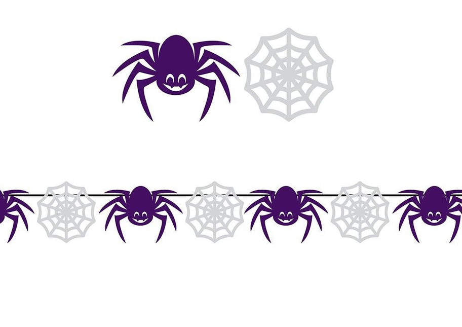 Halloween Slinger Spinnen En Spinnenweb 3m van Fiestas Guirca koop je bij Partywinkel