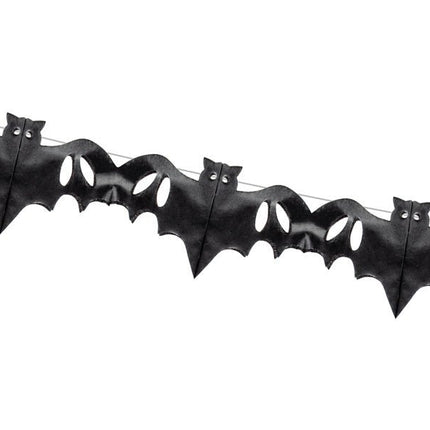 Halloween Slinger Vleermuis Zwart 4m van Partydeco koop je bij Partywinkel