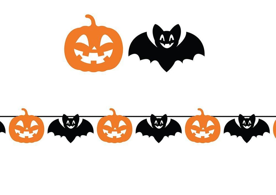 Halloween Slinger Zwart Oranje 3m van Fiestas Guirca koop je bij Partywinkel