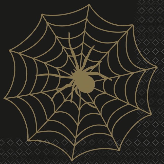 Halloween Spinnenweb Servetten 16st van Unique koop je bij Partywinkel