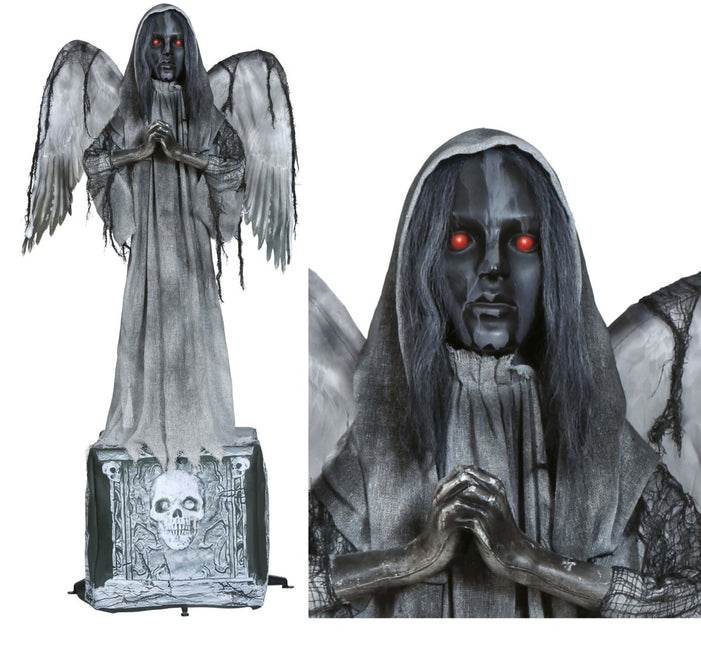Halloween Pop Standbeeld Engel Met Licht En Geluid 1,7m van Fiestas Guirca koop je bij Partywinkel