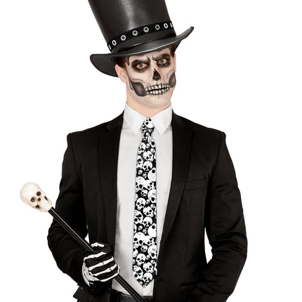 Halloween Stropdas Schedels van Widmann koop je bij Partywinkel