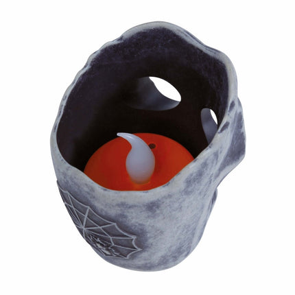 Halloween Tafeldecoratie Schedel Kaars 6cm van Fiestas Guirca koop je bij Partywinkel