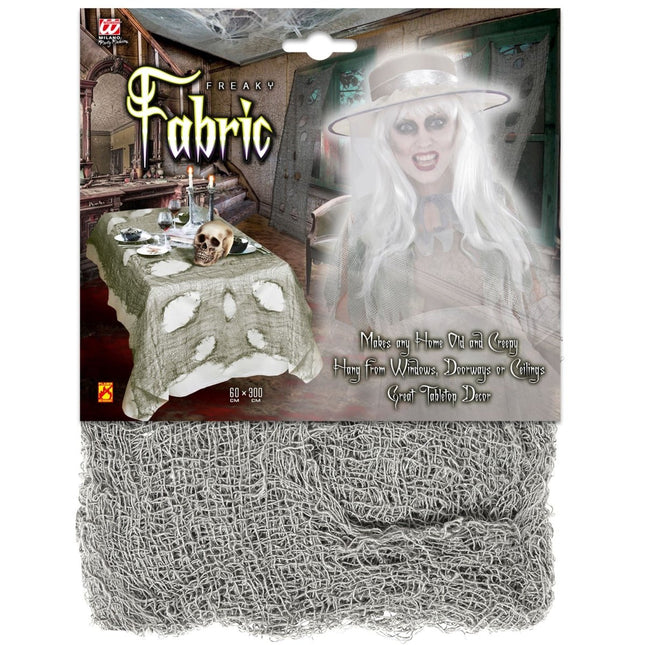 Halloween Tafelkleed Grijs 3m van Widmann koop je bij Partywinkel