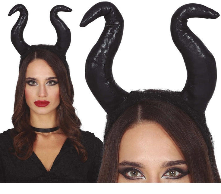 Halloween Tiara Hoge Hoorns van Fiestas Guirca koop je bij Partywinkel