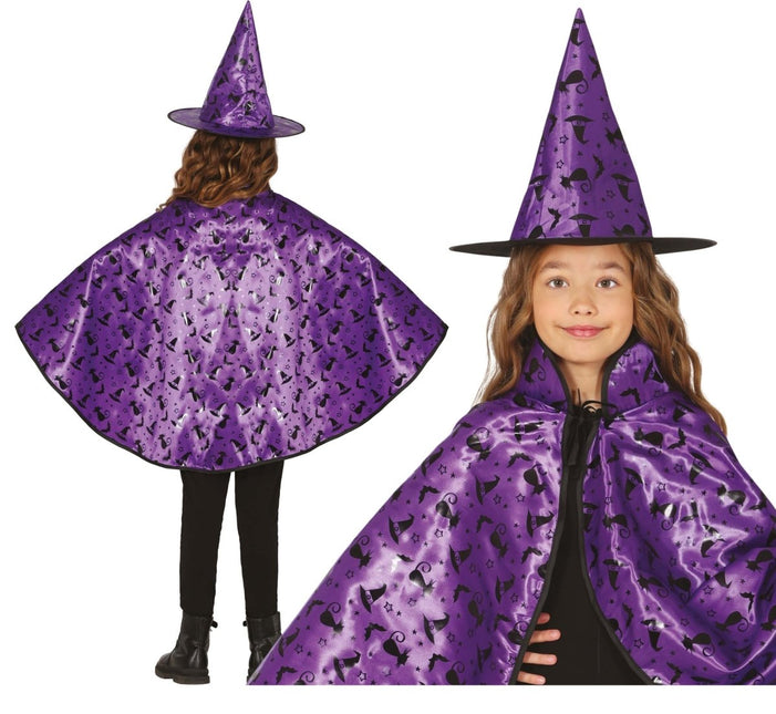 Halloween Verkleedset Paars Meisje Heks 2 delig van Fiestas Guirca koop je bij Partywinkel
