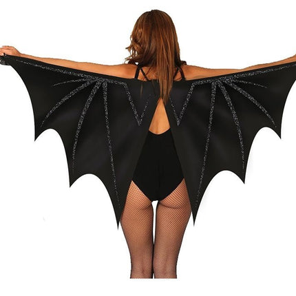 Halloween Vleugels Zwart Vleermuis 1,7m van Fiestas Guirca koop je bij Partywinkel