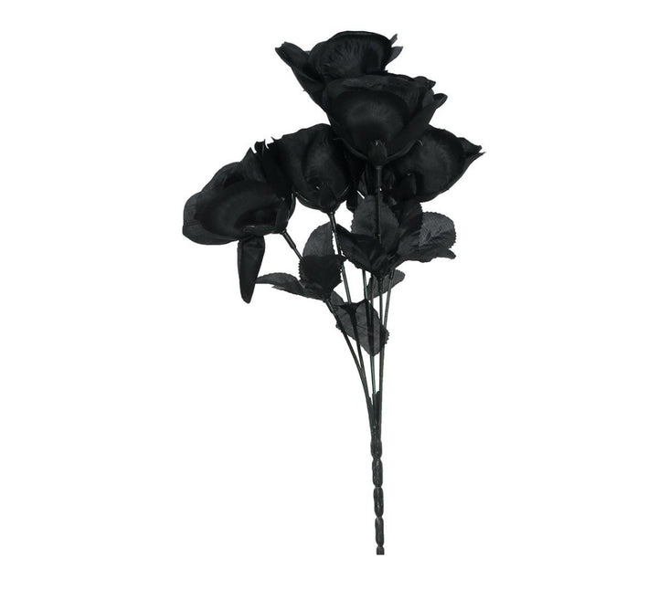 Halloween Zwarte Rozen Tak 35cm van Fiestas Guirca koop je bij Partywinkel