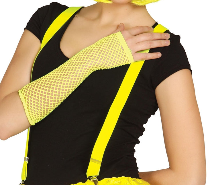 Handschoen Visnet Neon Geel van Fiestas Guirca koop je bij Partywinkel