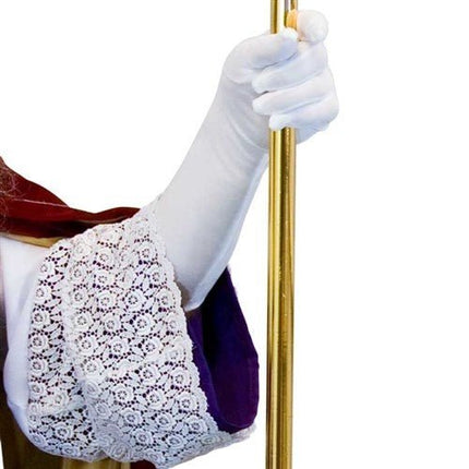 Handschoenen Wit Luxe 40cm van Haza Witbaard koop je bij Partywinkel