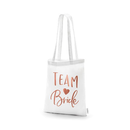 Handtas Team Bride Wit 42cm van Partydeco koop je bij Partywinkel
