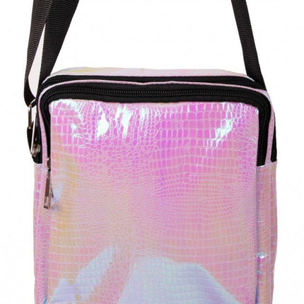 Handtasje Slangeleer Print Paars van PartyXplosion koop je bij Partywinkel