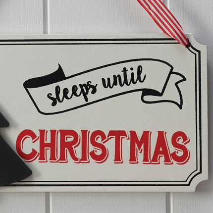Hangbord Sleeps Until Christmas 21,5cm van Ginger Ray koop je bij Partywinkel