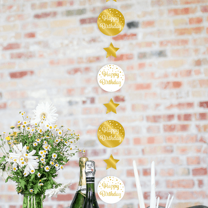 Hangdecoratie 16 Jaar Goud Wit 20,5cm van Paper Dreams koop je bij Partywinkel