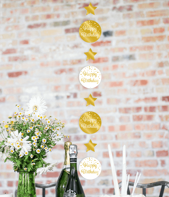 Hangdecoratie 16 Jaar Goud Wit 20,5cm van Paper Dreams koop je bij Partywinkel