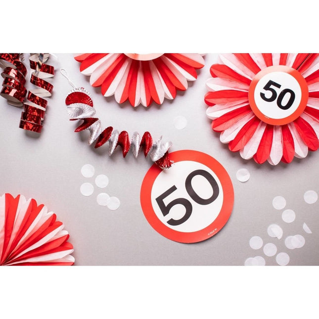 Hangdecoratie 30 Jaar Verkeersbord 75cm 3st van Folat koop je bij Partywinkel