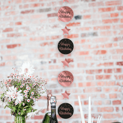 Hangdecoratie 50 Jaar Roze Zwart 20,5cm van Paper Dreams koop je bij Partywinkel