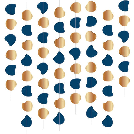 Hangdecoratie Blauw/Brons 1m 8st van Folat koop je bij Partywinkel