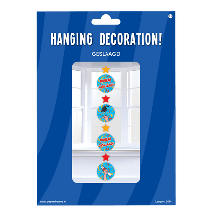 Hangdecoratie Geslaagd 120cm van Paper Dreams koop je bij Partywinkel