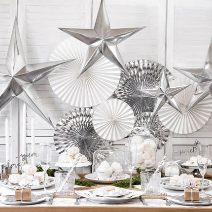 Hangdecoratie Ster Zilver 45cm van Partydeco koop je bij Partywinkel