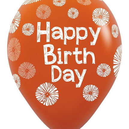 Happy Birthday Ballonnen Bloemen 30cm 25st van Sempertex koop je bij Partywinkel