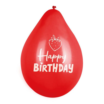 Happy Birthday Ballonnen Fruit Dubbelzijdig 25cm 6st van Boland koop je bij Partywinkel