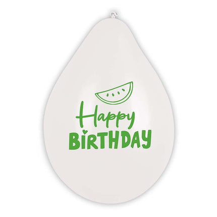 Happy Birthday Ballonnen Fruit Dubbelzijdig 25cm 6st van Boland koop je bij Partywinkel