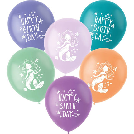 Happy Birthday Ballonnen Zeemeermin 33cm van Folat koop je bij Partywinkel