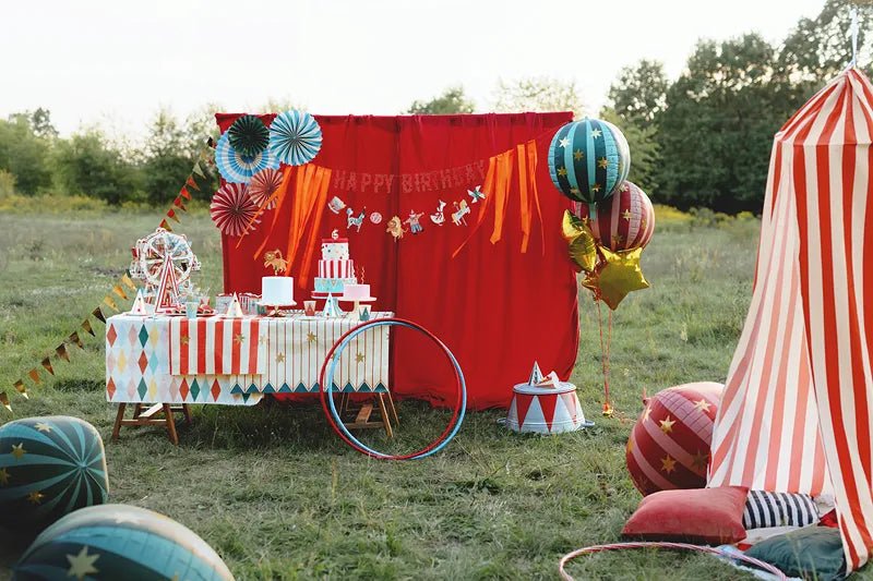Happy Birthday Banner Circus 2,75m van Partydeco koop je bij Partywinkel