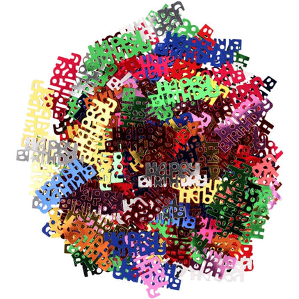 Happy Birthday Confetti Gekleurd 14gr van Folat koop je bij Partywinkel