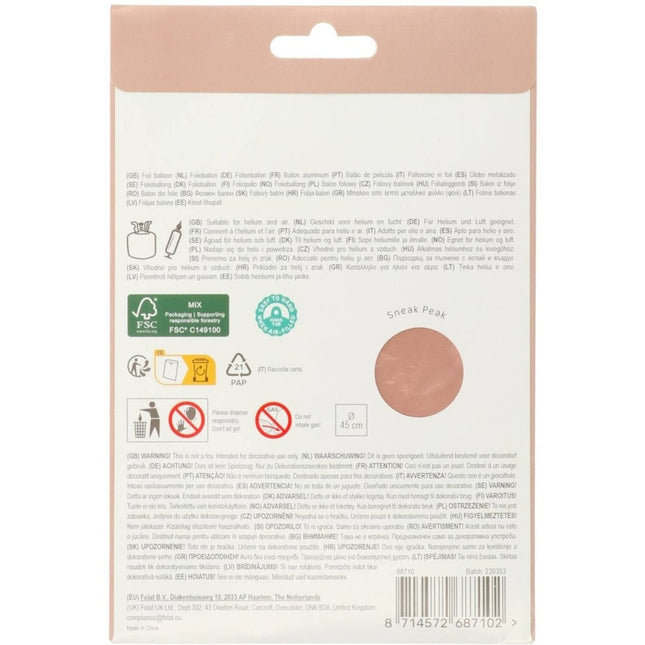 Happy Birthday Helium Ballon Roze Leeg 45cm van Folat koop je bij Partywinkel