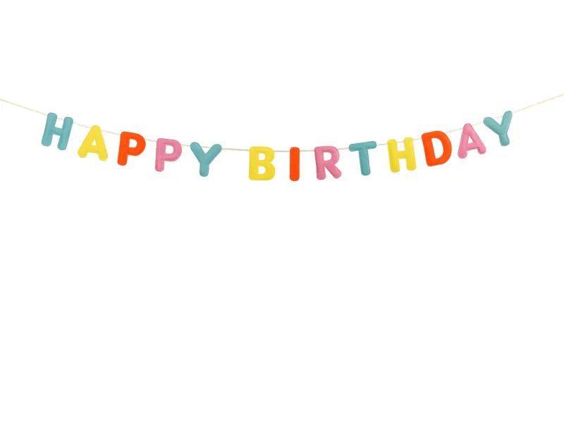 Happy Birthday Letterslinger Gekleurd Vilt 3m van Partydeco koop je bij Partywinkel